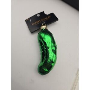 Robert Stanley Glass Pickle Christmas‎ Ornament 4"